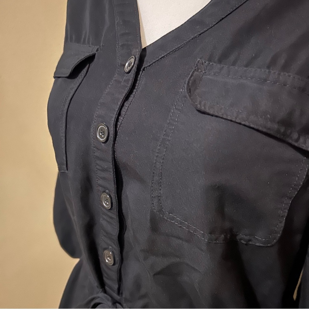 Max Studio Black Shirt Dress - Picture 4 of 9